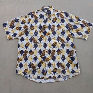 Men's Golf Print Dress Shirt